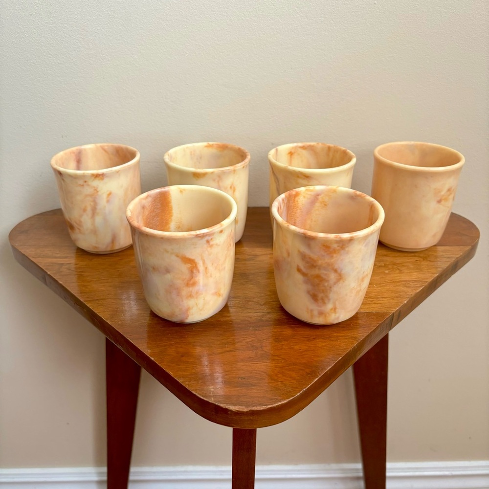 Melamine alabaster style cups